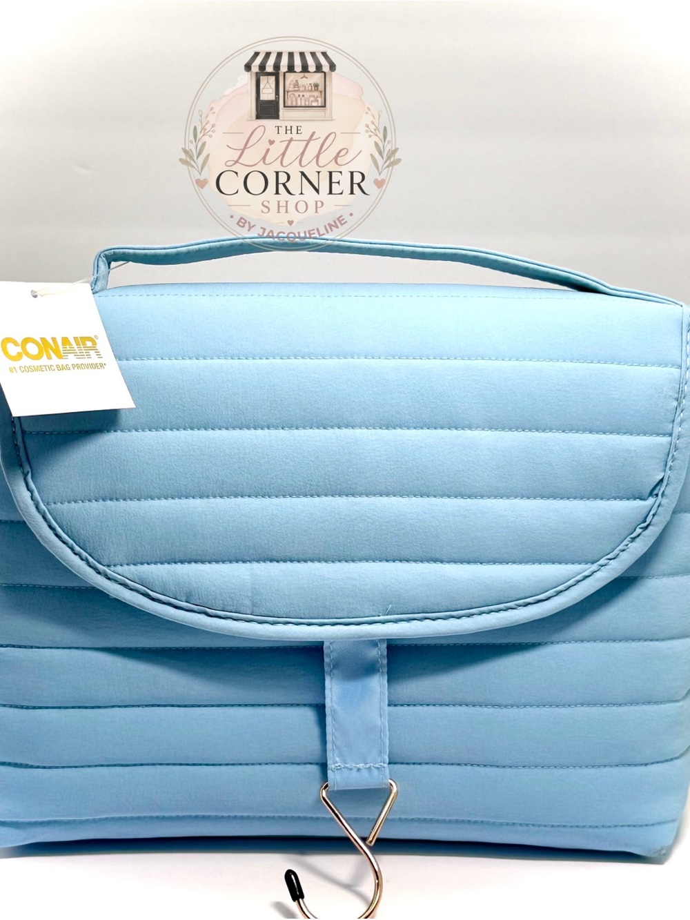 Conair Light Blue Quilted Cosmetic Travel Case